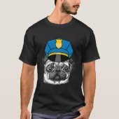 T-shirt Carlin Policier Police Carlin Lover Animaux de com (Devant)
