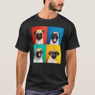 T-shirt Carlin Puppy Portrait Photos Carlino Pour Chien