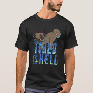 T-shirt Carlin Satanique Mignonne Fatigué Comme Hell Esote
