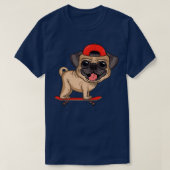T-shirt Carlin Skateboard Chien Chien Chien Chien Chien Ch (Design devant)