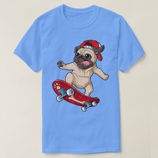 T-shirt Carlin Skateboard Chien Chien Chien Chien Chien Ch (Design devant)