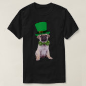 T-shirt Carlin St Patrick's Day Chien costume vert Leprech (Design devant)