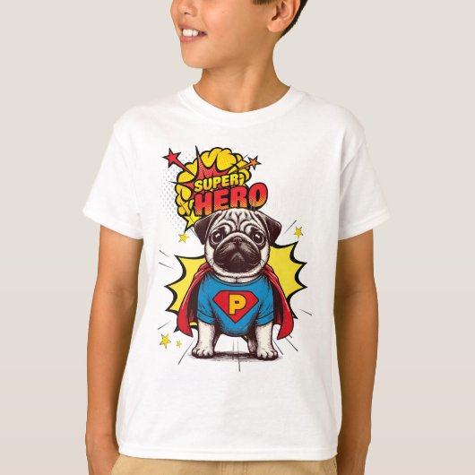 T-shirt Carlin Super Hero (Devant)