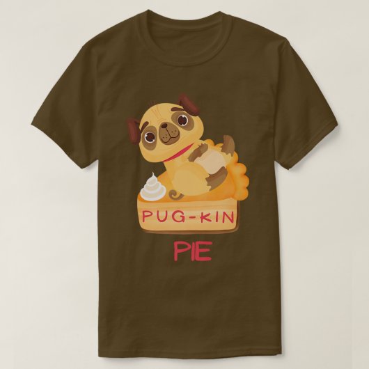 T-shirt Carlin tourte Citrouille chien, tourte Carlin-Kin, (Design devant)