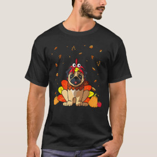 T-shirt Carlin Turquie Costume Chien Pugkey Citrouille Tha