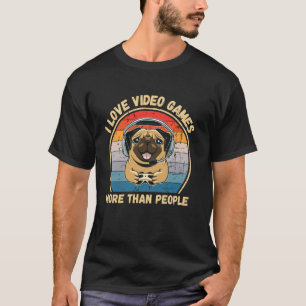 T-shirt Carlin Vintage J'aime Les Jeux Vidéo Plus Que Les 