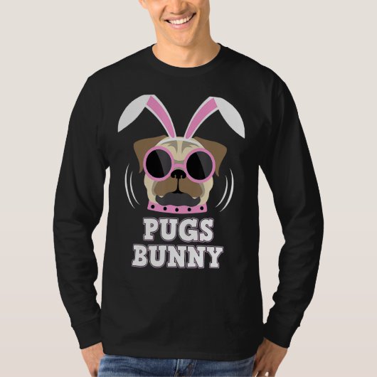 T-shirt Carlins Bunny Happy Pâques Puggy Carlin (Devant)