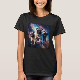 T-shirt Carlins Dans L'Espace Avec Des Donuts Mignons Carl