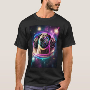 T-shirt Carlins Dans L'Espace Avec Des Donuts Mignons Carl