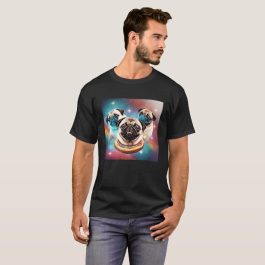 T-shirt Carlins Dans L'Espace Avec Des Donuts Mignons Carl (Devant entier)