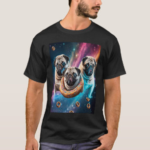 T-shirt Carlins Dans L'Espace Avec Des Donuts Mignons Carl