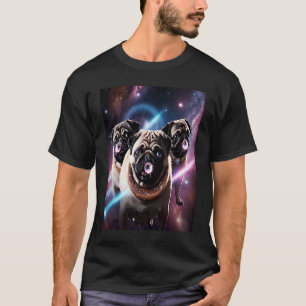 T-shirt Carlins Dans L'Espace Avec Des Donuts Mignons Carl