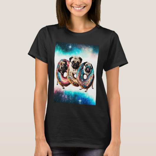 T-shirt Carlins Dans L'Espace Avec Des Donuts Mignons Carl (Devant)