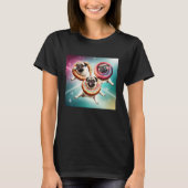 T-shirt Carlins Dans L'Espace Avec Des Donuts Mignons Carl (Devant)