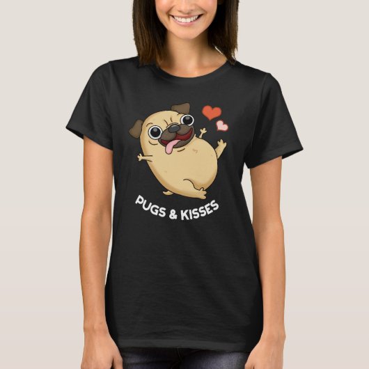 T-shirt Carlins Et Baisers Funny Chien Pun Dark BG (Devant)
