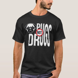 T-shirt Carlins et non drogues Typographie Graphique