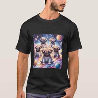T-shirt Carlins mignons flottant dans l'espace garçons fil