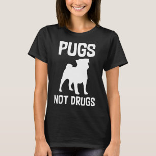 T-shirt Carlins pas drogues Chien drôle