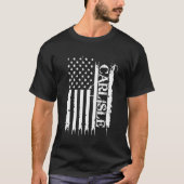 T-shirt Carlisle États-Unis en détresse avec drapeau améri (Devant)
