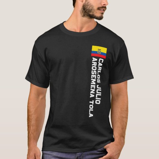 T-shirt Carlos Julio Arosemena Tola Equateur Drapeau Emble (Devant)