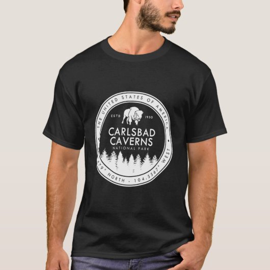 T-shirt Carlsbad Cavernes Parc National Nouveau-Mexique Ca (Devant)