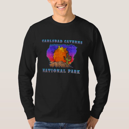T-shirt Carlsbad Caverns National Park Desert Sunset Scene (Devant)