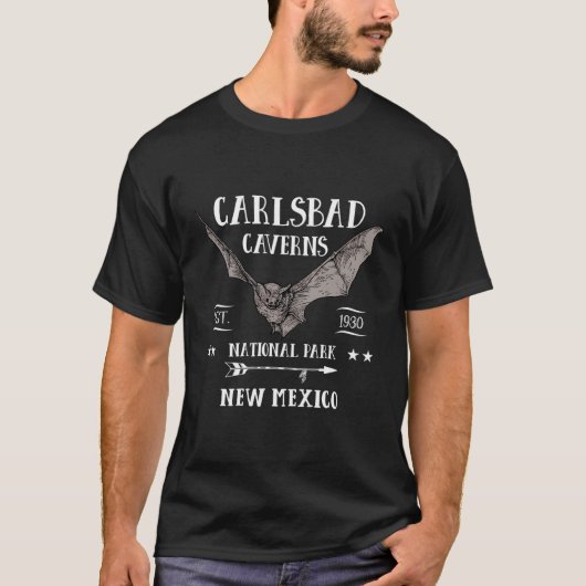 T-shirt Carlsbad Caverns Parc national Bat (Devant)