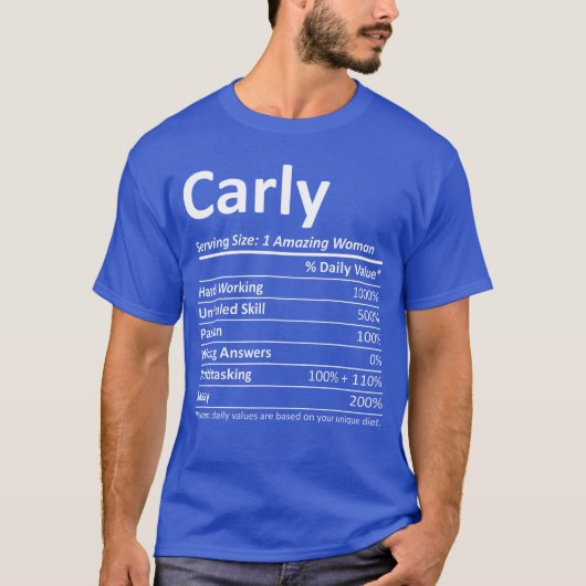 T-shirt Carly Nutrition Personalized Name Funny Idea frien (Devant)