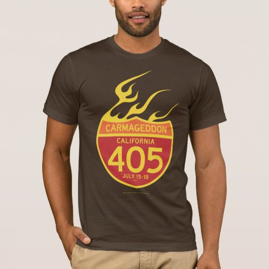 T-shirt CARMAGEDDON 405 sur le feu (Devant)
