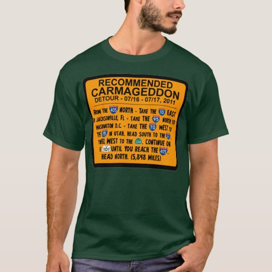 T-shirt Carmageddon - détour recommandé (Devant)