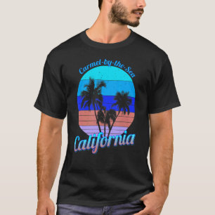 T-shirt Carmel By The Sea California Retro Palm Trees Beac