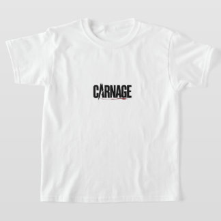 T-shirt "Carnage – Typographie Tranchante Graphisme de San