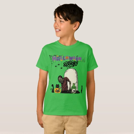 T-shirt Carnaval Ghostlight vert trèfle (Devant entier)