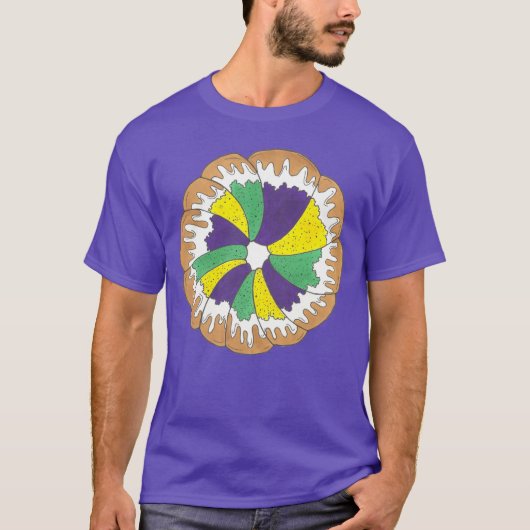 T-shirt Carnaval King Cake New Orleans NOLA Mardi Gras (Devant)