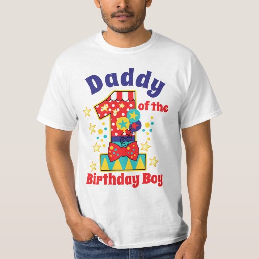 T-shirt Carnaval papa du premier garçon d'anniversaire (Devant)