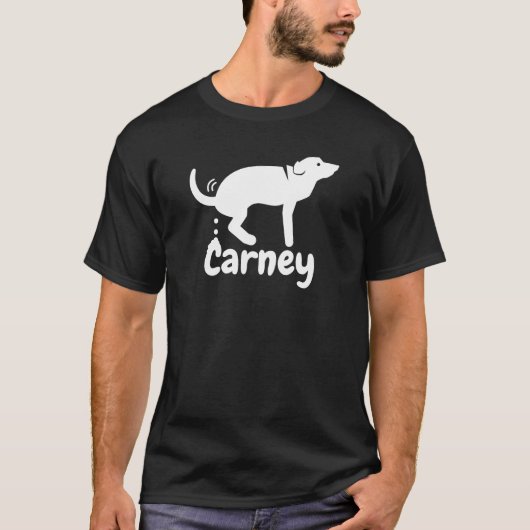 T-shirt Carney Dog Pooping (logo blanc) (Devant)
