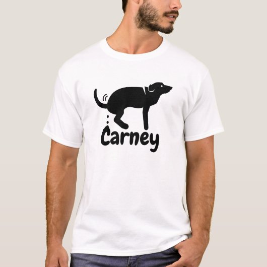 T-shirt Carney Dog Pooping (logo noir) (Devant)