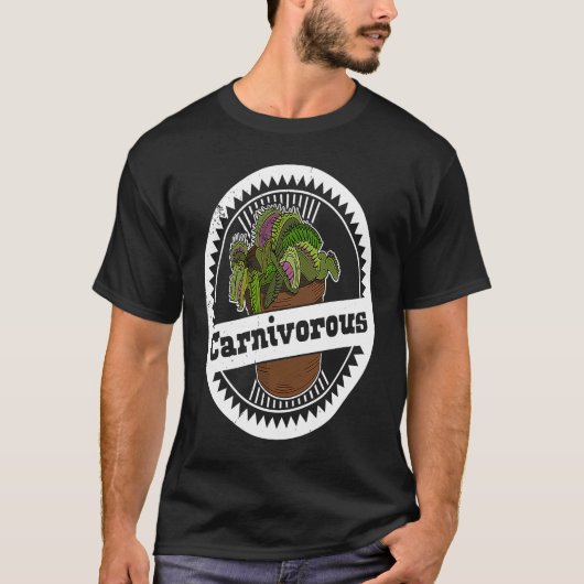 T-shirt Carnivora carnivorous plants gardeners hobby garde (Devant)