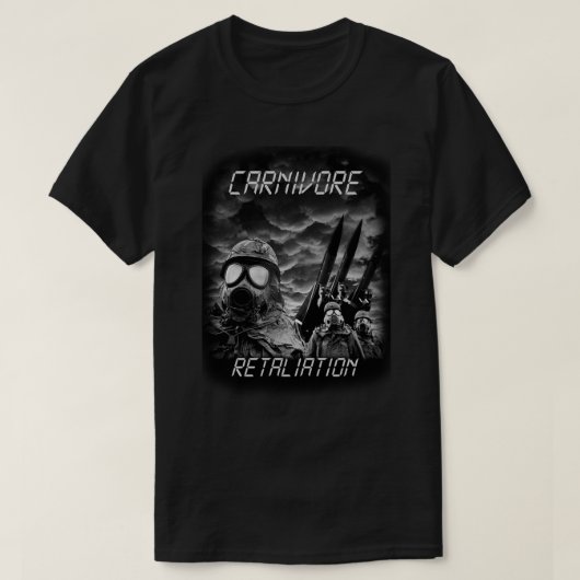 T-shirt Carnivore Black & White Représailles Classic T-Shi (Design devant)