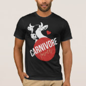 T-shirt Carnivore Lover Funny Vache Unisex (Devant)