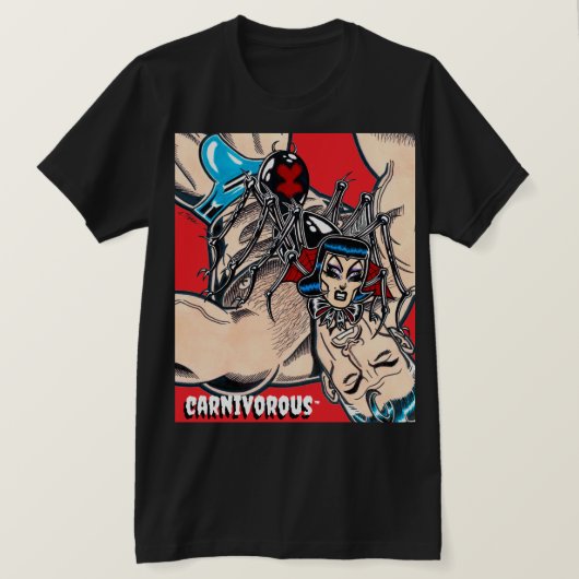 T-shirt Carnivorous™/Veuve noire (Design devant)