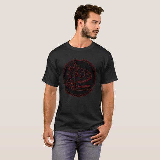T-shirt Carnotaurus Skull Fossil  2 (Devant entier)