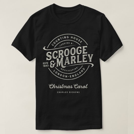 T-shirt Carol de Noël, Marley de Scrooge, Design de vacanc (Design devant)