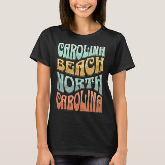 T-shirt Carolina Beach NC Vacances d'été Groovy Su