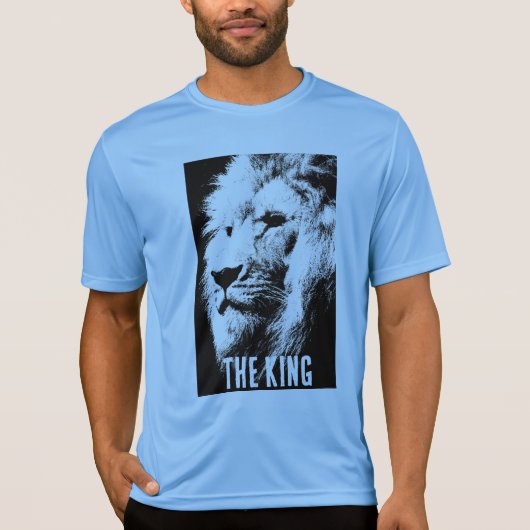 T-shirt Carolina Blue King Mens Sport-Tek concurrent Lion (Devant)