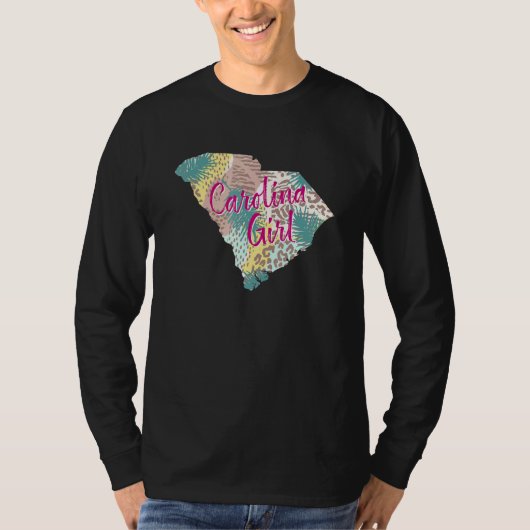 T-shirt Carolina Girl Tropical Floral Sud Caroline du Sud (Devant)