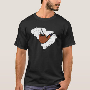 T-shirt Carolina Sud Tabac Pipe Fumer Hobby Briar Pi