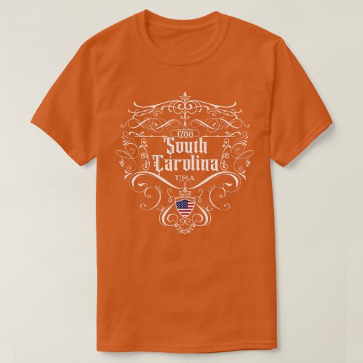 T-shirt Caroline du Sud Conception Vintage 1 (Design devant)