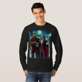 T-shirt Caroling Frankenstein's Monster and Dracula (Devant entier)