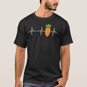 T-shirt Carotte Battement de coeur Légume Drôle Carotte